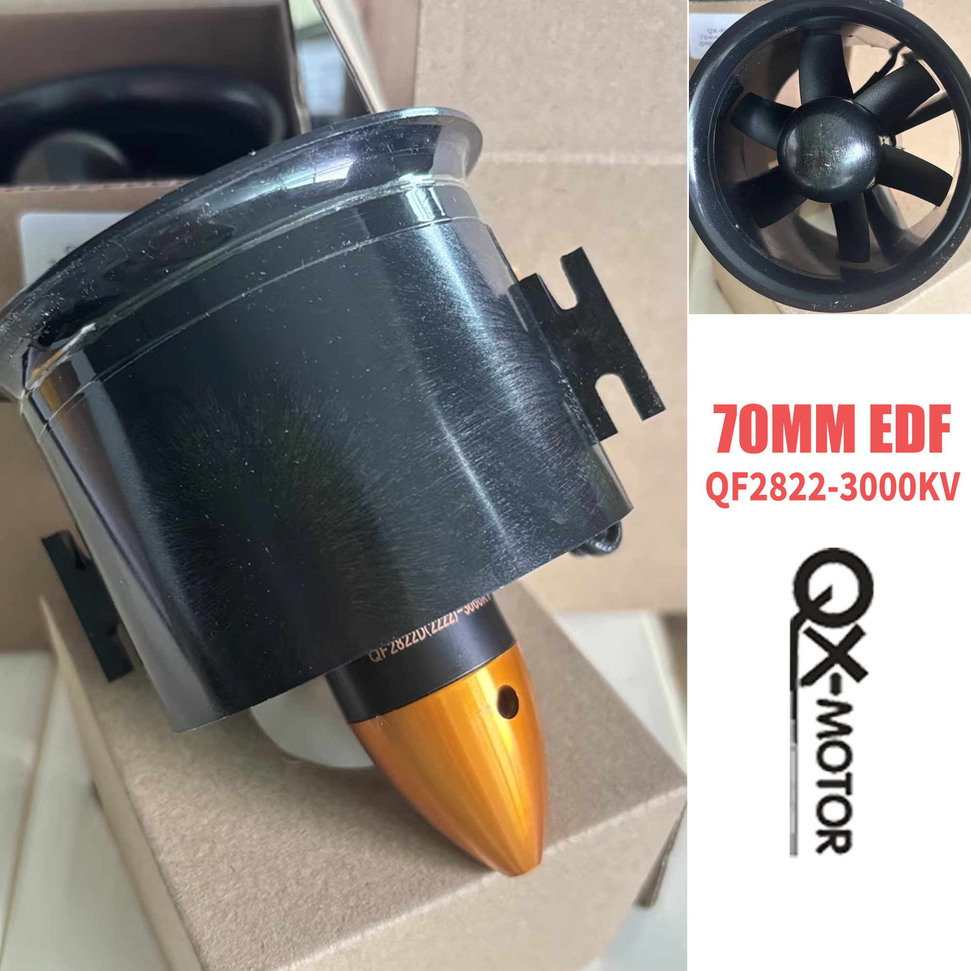 Rc Helicopter Blade - QX-MOTOR QF2822 3000KV 70mm EDF 6