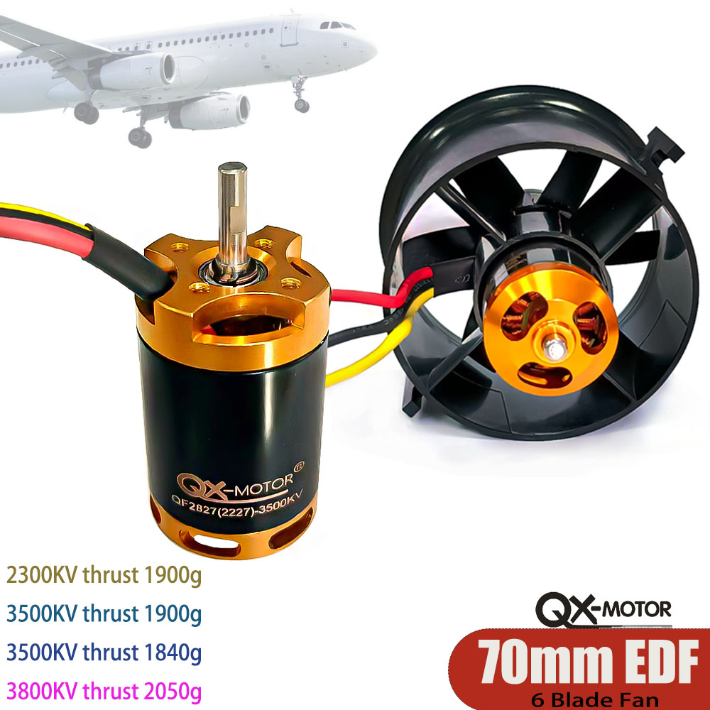 Rc Helicopter Blade - QX-MOTOR 6 Blades 70mm Ducted Fan