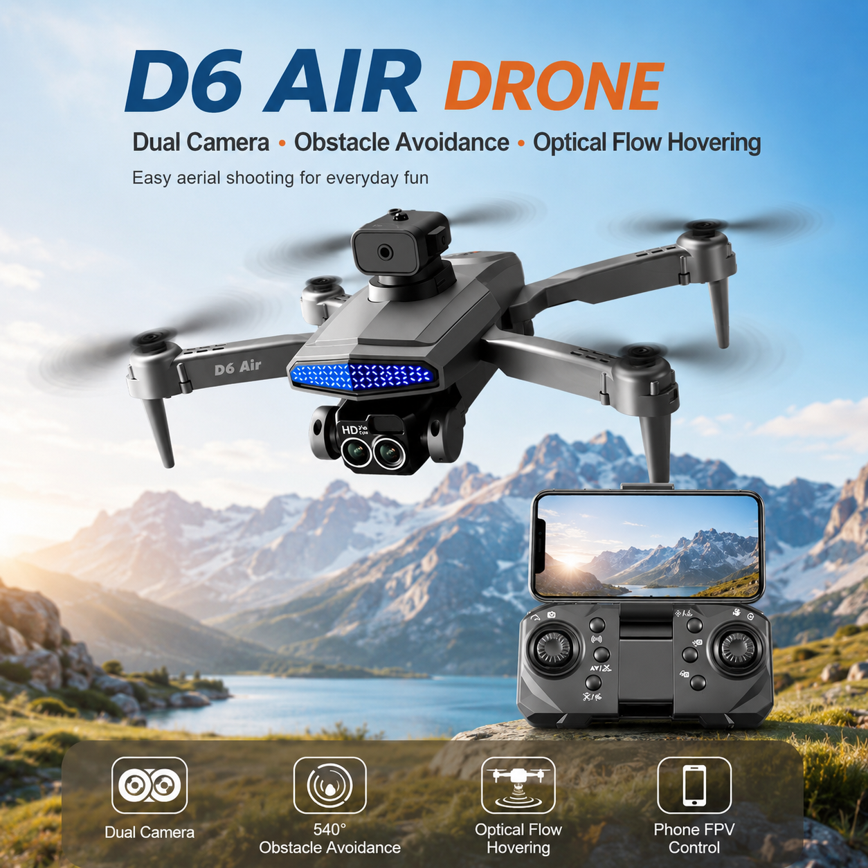 ZNLYRION D6 Air Foldable RC Dr - đánh giá và giá Rc Helicopter Electric