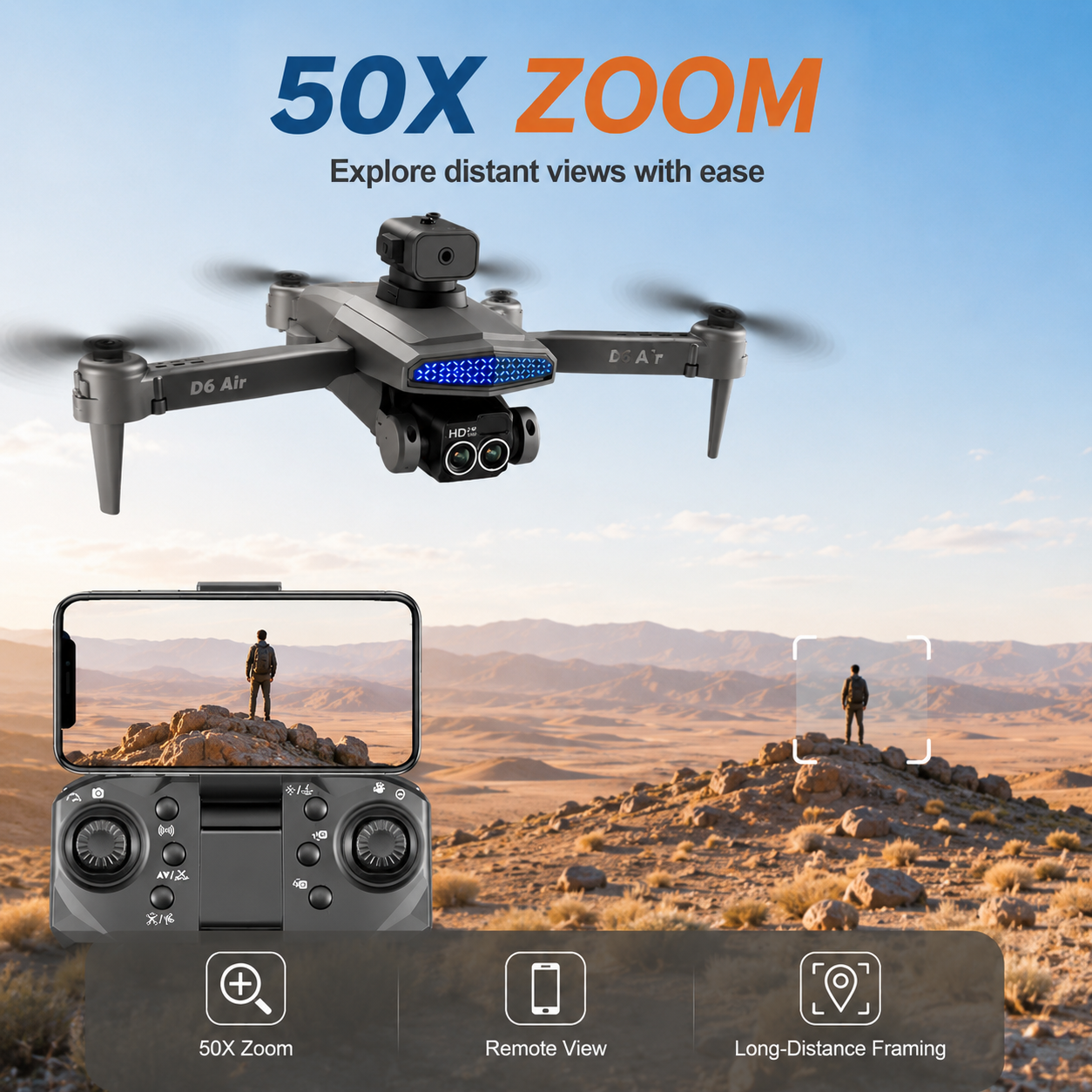 ZNLYRION D6 Air Foldable RC Dr - đánh giá và giá Rc Helicopter Electric