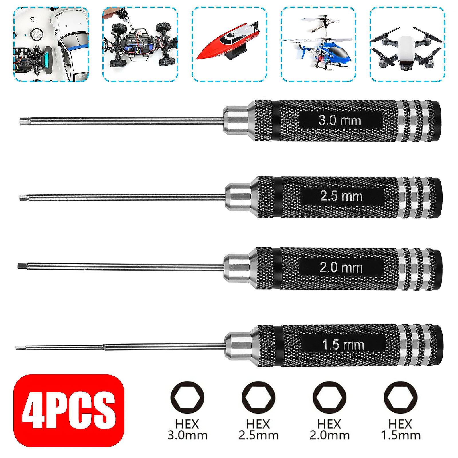 4Pcs/lot RC Tools Hex Nut Scre - đánh giá và giá Rc Helicopter Tool Kit