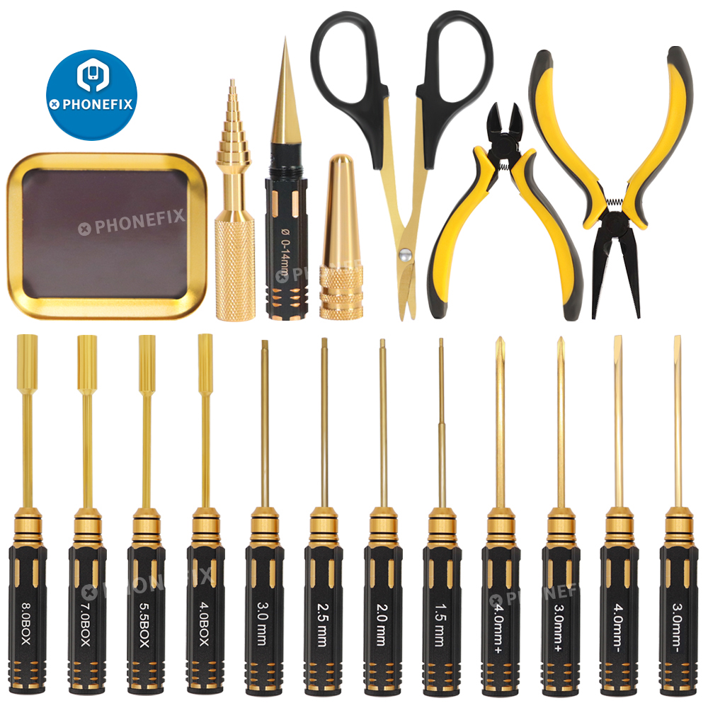 19 in 1 Professional RC Tools  - đánh giá và giá Rc Helicopter Tool Kit