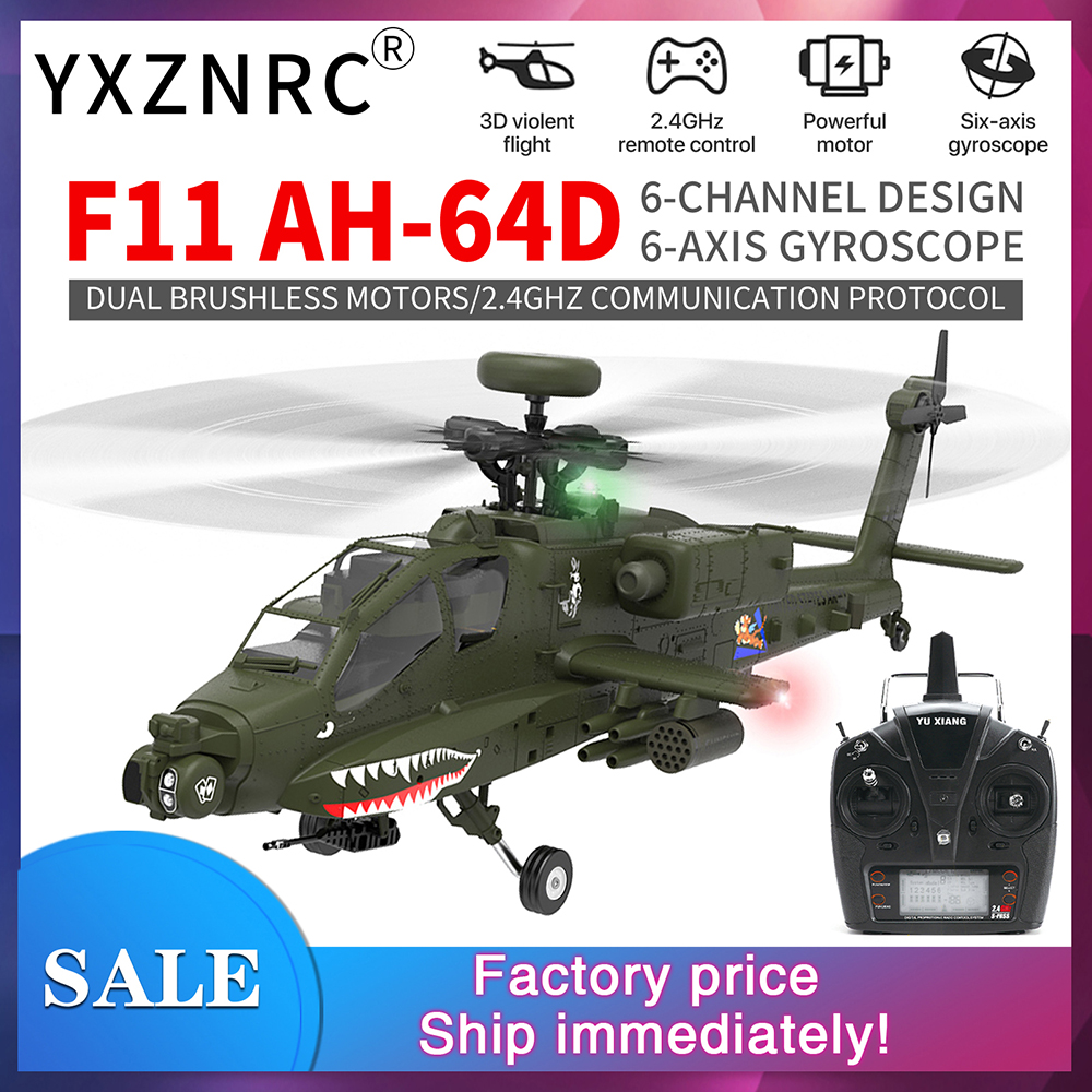 YXZNRC F11 AH-64D Apache RC He - đánh giá và giá Rc Helicopter Gyro